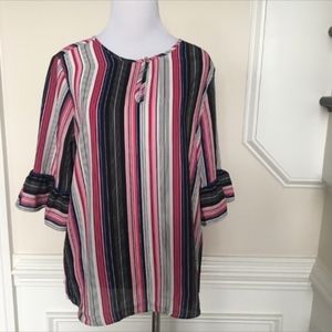 NWT Harve Benard Stripped Blouse